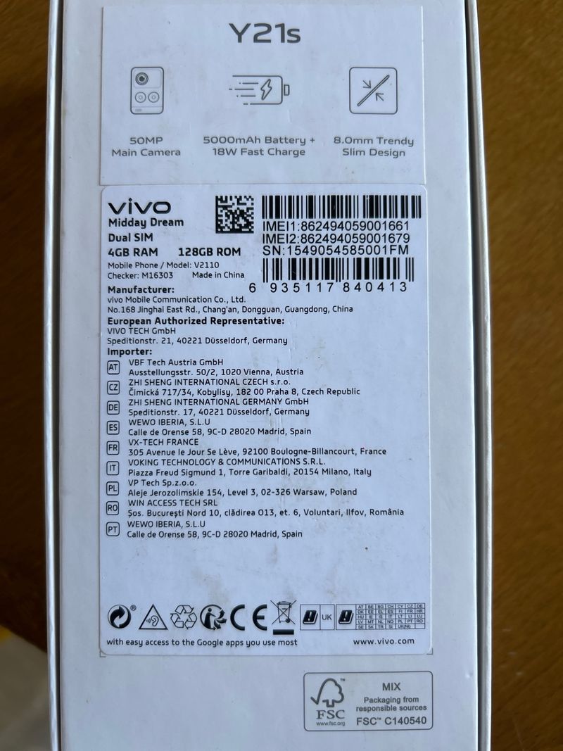 Teléfono Vivo 4GB RAM afbeelding 5