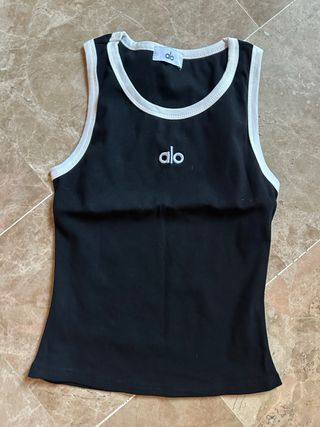 Top Alo Negro con Ribete Blanco