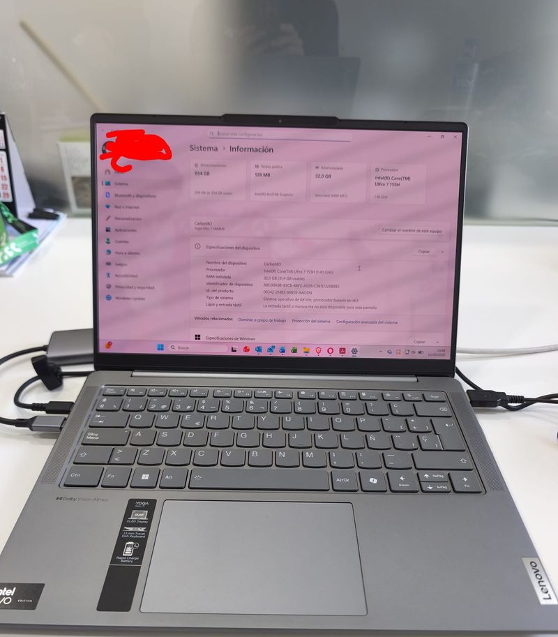Lenovo Yoga Slim 7 Portátil Gris/Plata