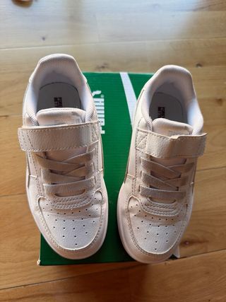 Zapatillas Puma Blancas Velcro Niños