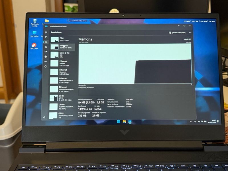 Portátil HP Victus RTX 4060 16GB RAM afbeelding 5
