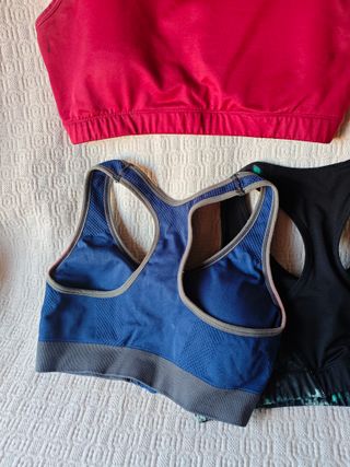 Pack 3 sujetadores deportivos talla M elásticos