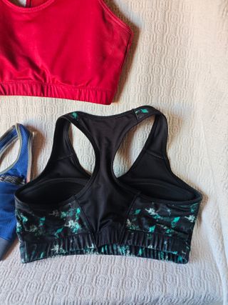 Pack 3 sujetadores deportivos talla M elásticos