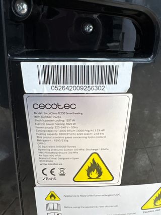 Aire Acondicionado Cecotec ForceClima 12250 Smartheating