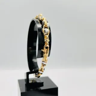 Pulsera Barbate Clavos Bicolor 18K