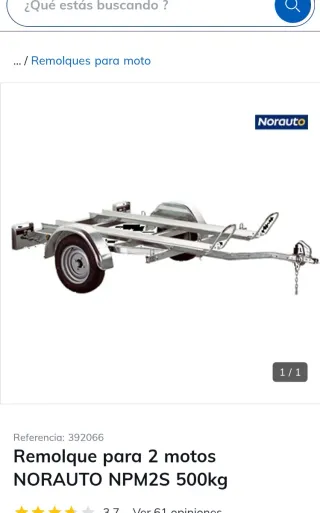 Remolque para 2 motos NORAUTO NPM2S