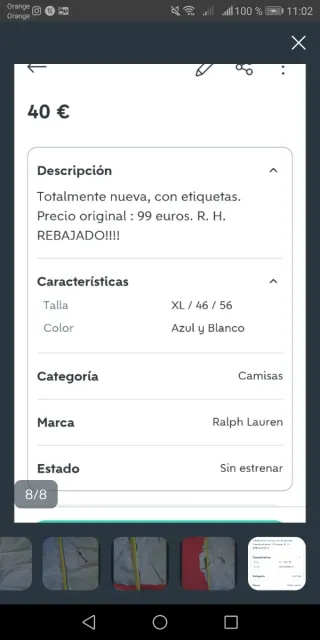 Camisa Polo Ralph Lauren Hombre Manga Corta Azul