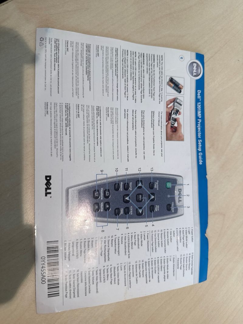 Proyector Dell 1201MP Plata afbeelding 3