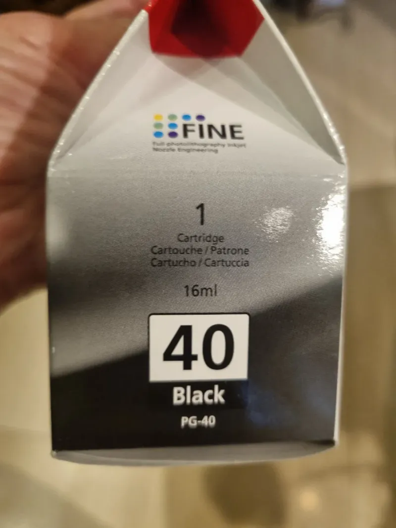Cartucho Tinta Negra Canon PG-40 afbeelding 2