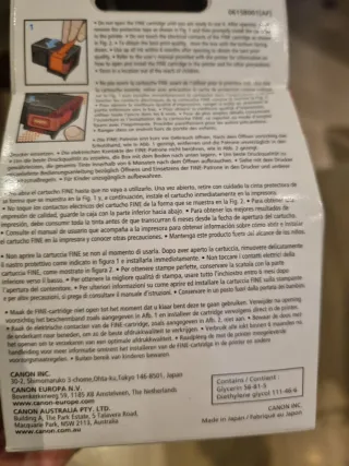 Cartucho Tinta Negra Canon PG-40