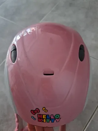 Casco Bicicleta Niña Hello Kitty Rosa