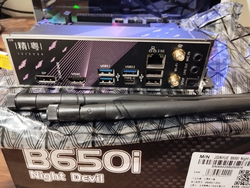 Placa Base JGINYUE B650i Night Devil AM5 Mini ITX afbeelding 6