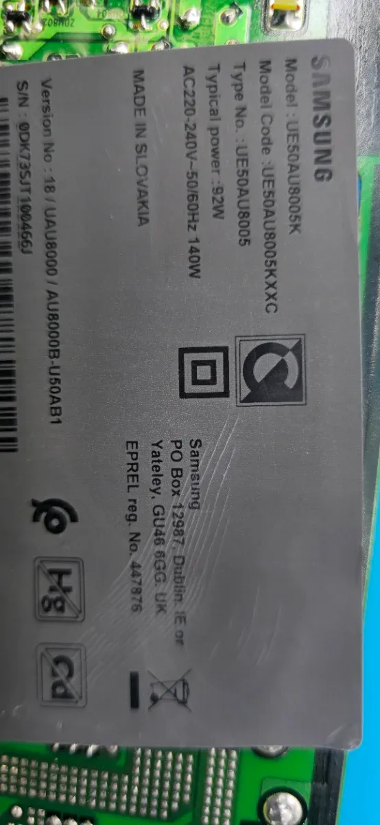 Placa Base Samsung UE50AU8000K afbeelding 2