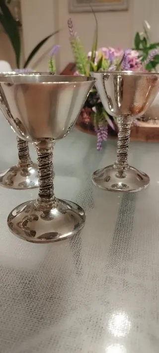 Copas de alpaca baño plata