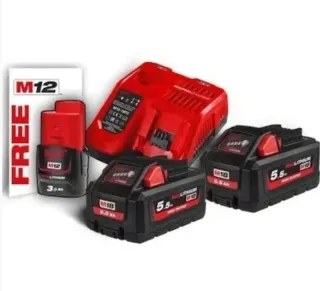Kit Baterías Milwaukee M18 5.5 Ah High Output