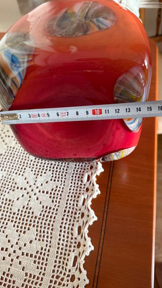 Jarrón de cristal soplado multicolor