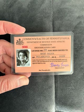 Prop Licenza Boxe Rocky Balboa