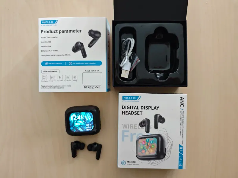 Auriculares ANC LX-10 con pantalla táctil