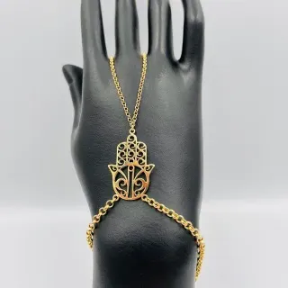 Pulsera Mano de Fátima 18K