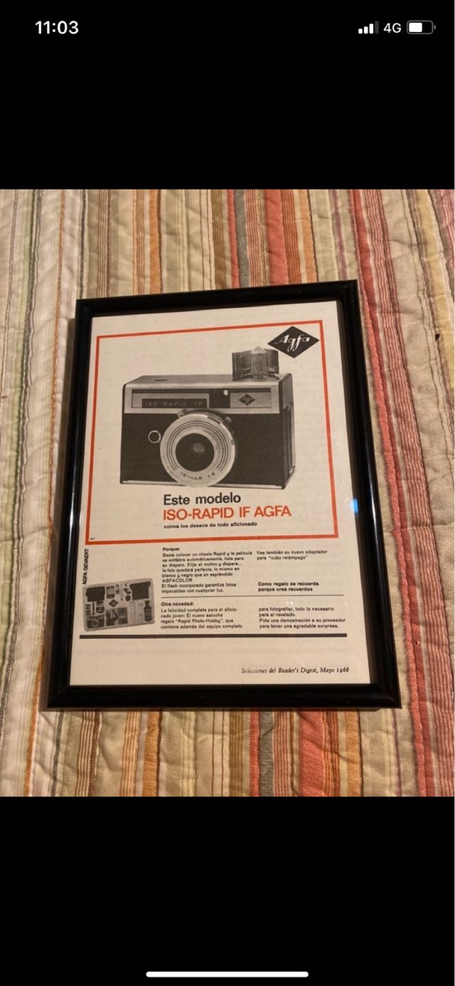 Agfa Iso-Rapid Publicidad Antigua Original 1966
