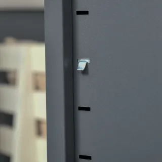 Armario Metálico Gris Doble Puerta 75x33x110cm