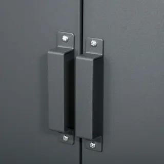 Armario Metálico Gris Doble Puerta 75x33x110cm