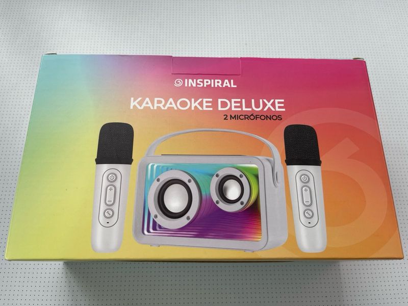 Karaoke Inspiral Deluxe 2 Micrófonos y altavoz