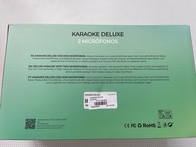 Karaoke Inspiral Deluxe 2 Micrófonos y altavoz afbeelding 5
