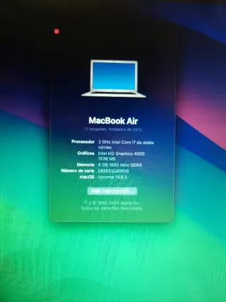 MacBook Air Core i7 Plata