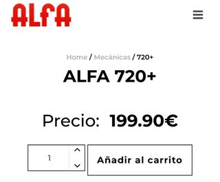 Máquina de coser Alfa 720+ nueva en caja