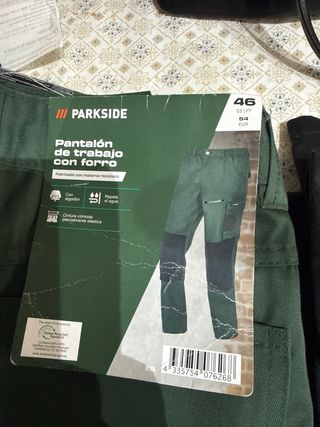 Pantalón de trabajo Parkside con forro 15€ la un