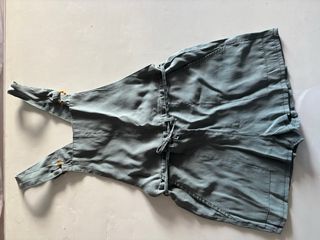 Mono corto lino niña verde