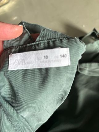 Mono corto lino niña verde