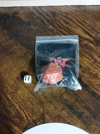 Dado D20 Dragones y Mazmorras Rojo