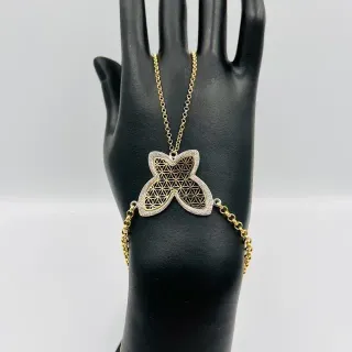 Pulsera Manita Mariposa Bicolor 18K