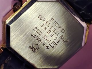 Raro orologio ottagonale vintage da donna Seiko