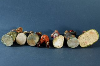 7 ANTIGUAS FIGURAS EN BARRO PARA BELÉN.