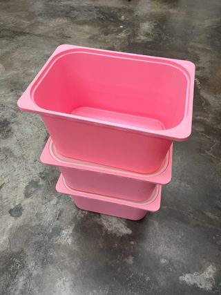 Cajas de almacenaje IKEA rosa (3 unidades)