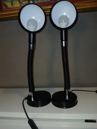 Coppia Lampade Space Age Metallo