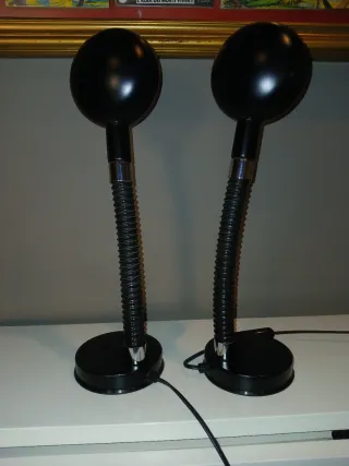 Coppia Lampade Space Age Metallo