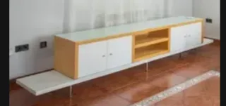 Mueble Salón Moderno Cristal y Madera