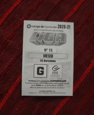 Cromo Messi FC Barcelona Liga Este 20/21