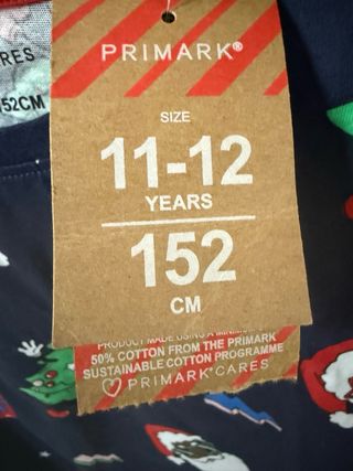 Pijama Navidad Primark Niño  Talla 11-12 años