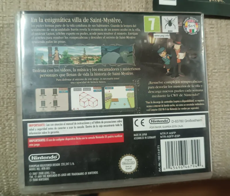 Nintendo DS El Profesor Layton y Villa Misteriosa afbeelding 2