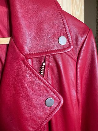 Chaqueta Biker roja