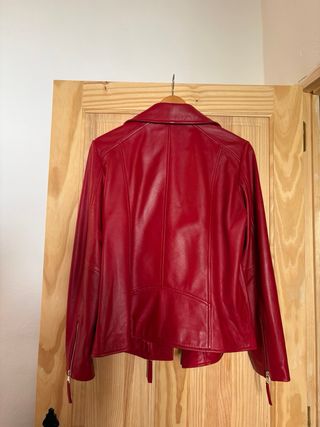 Chaqueta Biker roja
