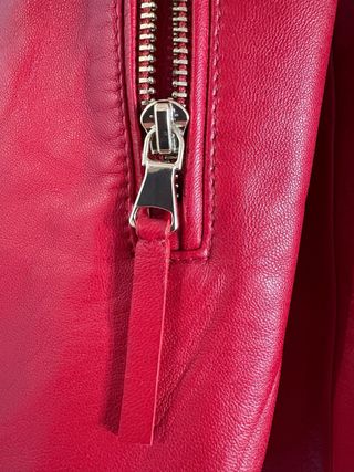 Chaqueta Biker roja