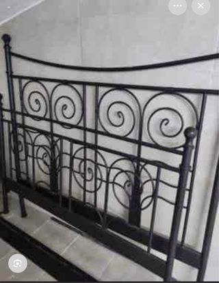 Estructura Cama Hierro Forja Negra,1,60x2mt