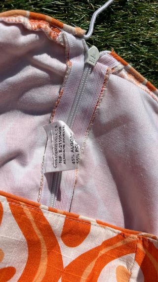 Falda flamenca naranja y blanca volantes