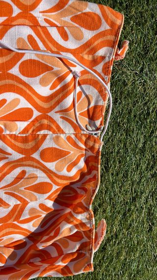 Falda flamenca naranja y blanca volantes